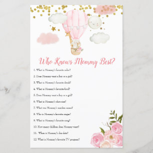 Papier Ballon à air rose où maman connaît mieux