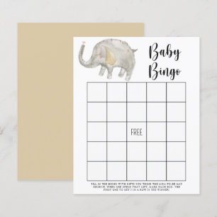 Papier Ballon éléphant - Jeu de bingo Baby shower