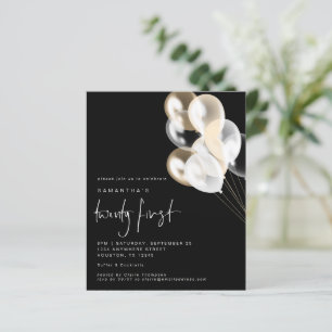 Papier Ballons Budget Blanc Noir 21e Invitation du parti