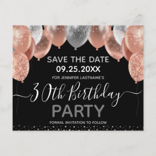 Papier Ballons de Parties scintillant rose 30e anniversai