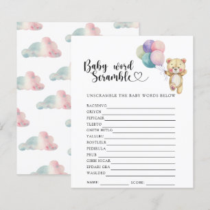 Papier Ballons en forme d'ours en peluche - Jeu de mots m
