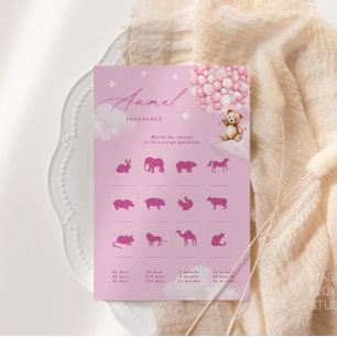 Papier Ballons roses Teddy Bear Animal Grossesse Jeu