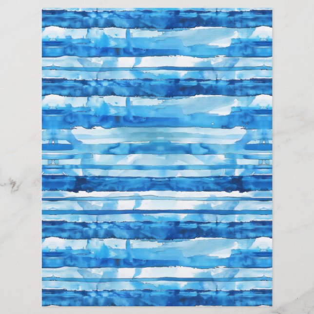Papier Bandes d'aquarelle bleue SCV 1 (Devant)