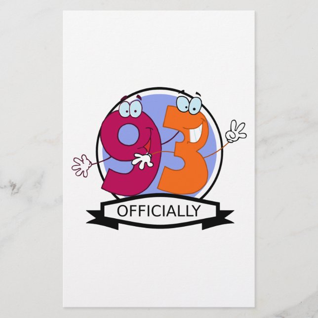 Papier Bannière d'anniversaire officielle 93 (Devant)