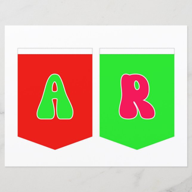 Papier Bannière de Maligayang Kaarawan AR (Devant)