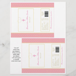 Papier Baptême ou 1ère communion Enveloppeurs de bonbon