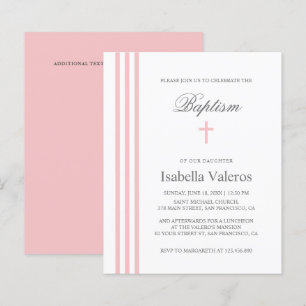 Papier BAPTISM Chic Vertical Gratté pastel Pink Cross