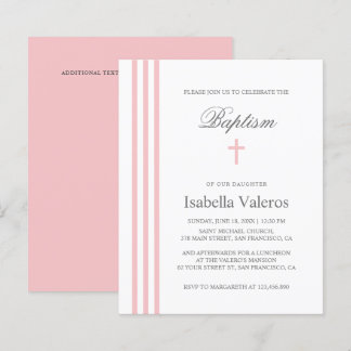Papier BAPTISM Chic Vertical Gratté pastel Pink Cross