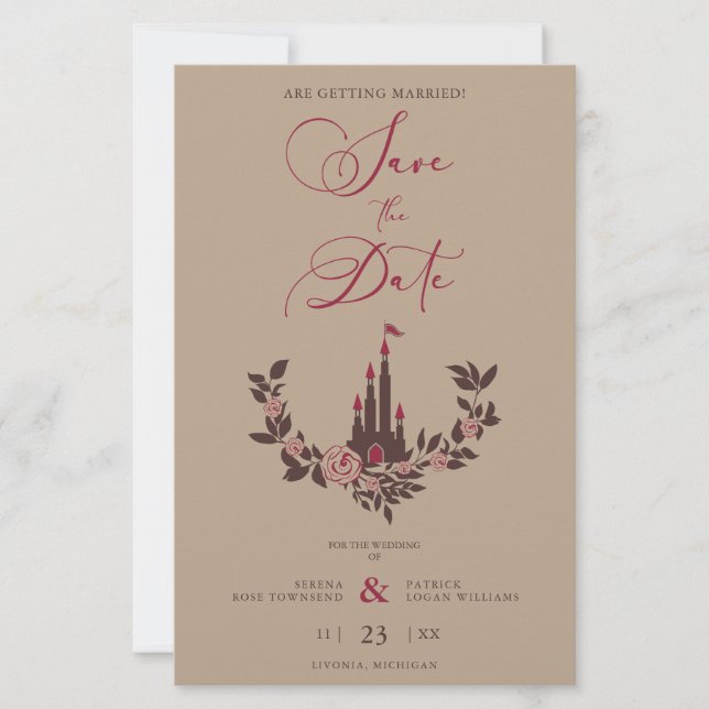 Papier Barato de hadas Romántico Castillo de Garland Boda (Devant)