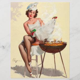 Papier Barbecue Pin-Up Girl