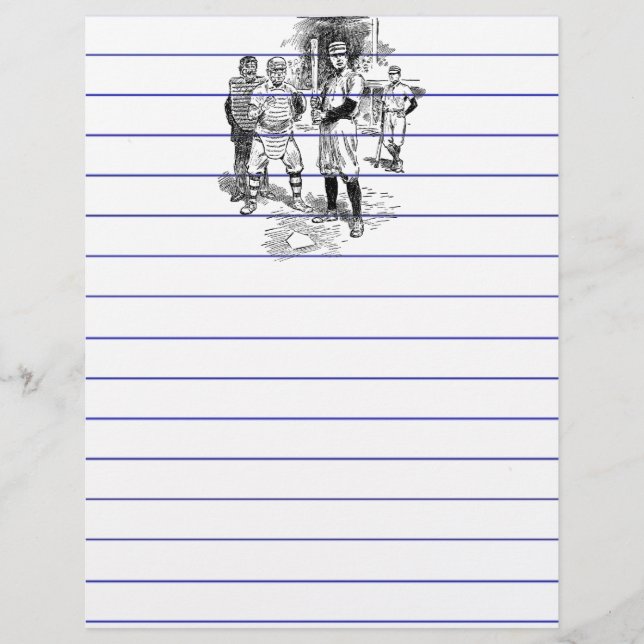 Papier Baseball : Joueurs (Devant)