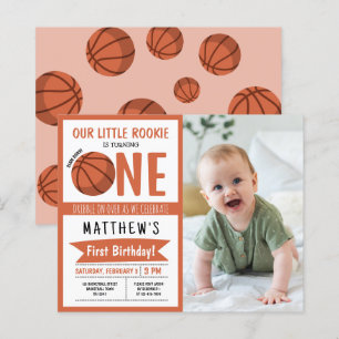 Papier Basketball mignon Ruban Budget Photo 1er anniversa