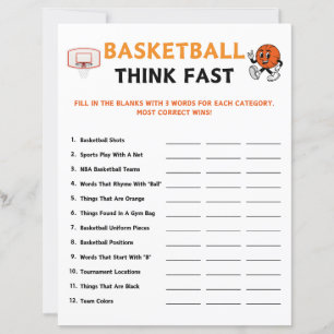 Papier Basketball Think Jeu rapide