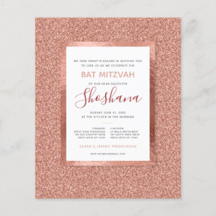 Papier Bat mitzvah Budget Rose Parties scintillant d'or I