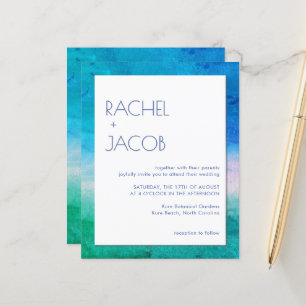 Papier Beachy Retro Type Faire-part de mariage d'été