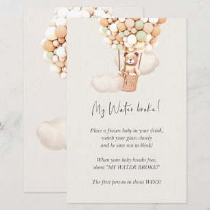 Papier Bear Baby shower Game - My Water Broke!