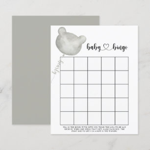 Papier Bear Baby shower jeu de bingo