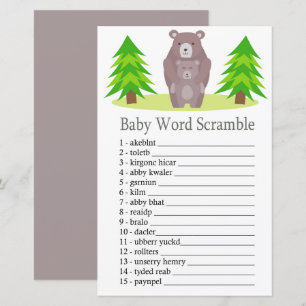 Papier Bear mignonne Baby jeu de mots brouillon