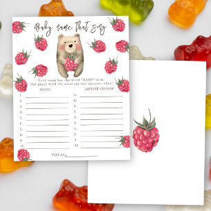 Papier Bear - Nom de la chanson jeu de baby shower