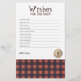 Papier Bear Pied Print Lumberjack Jeu de Baby shower à th