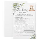 Bear Qui connaît papa meilleur jeu de baby shower