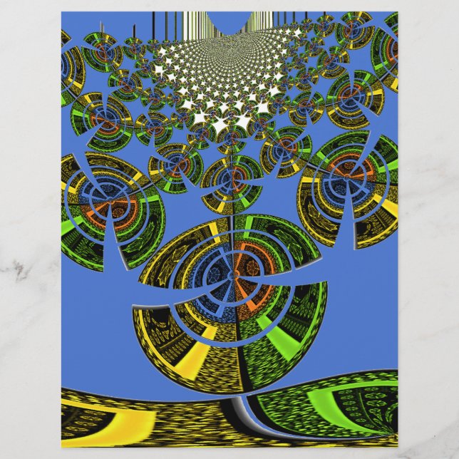 Papier Beau bleu africain traditionnel Vecteur ethnique (Devant)