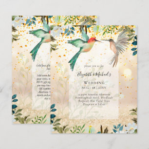 Papier Beau HUMMINGBIRDS Couple Wedding Invitations