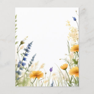 Papier Beauté Dainty : Fleur sauvage Willown Et Herbes,