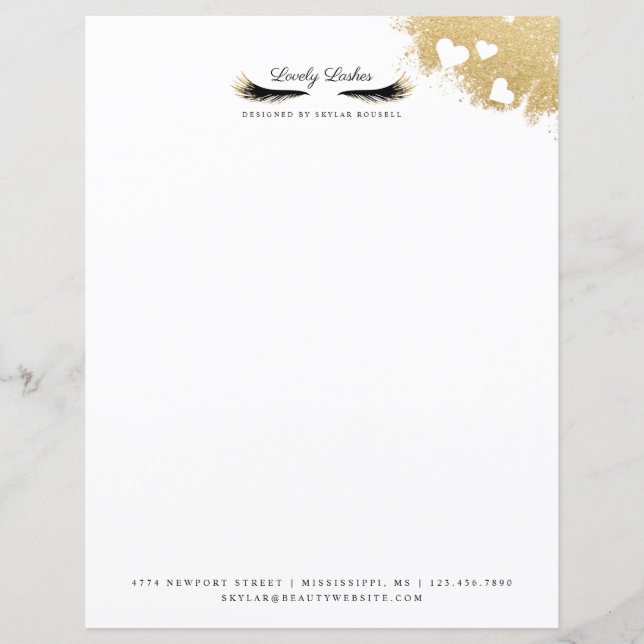 Papier Beauté Or Dusted Mascara Eyelashes Luxueux (Devant)