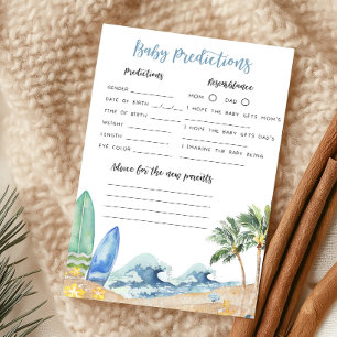 Papier Bébé à bord Baby shower Baby Predictions Jeu