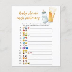 Papier Bébé arrive jeu d'images Emoji baby shower