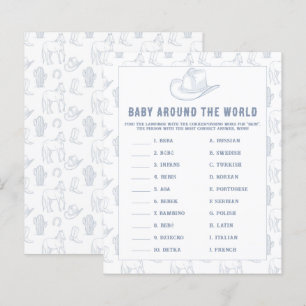 Papier Bébé autour du monde - Baby Shower Cowboy