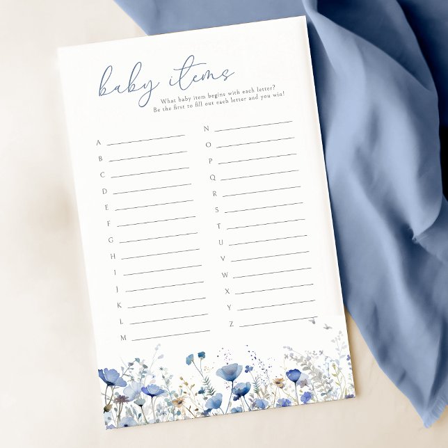 Papier Bébé Bleu En Fleur Fleur sauvage Baby Items Jeu (Créateur téléchargé)