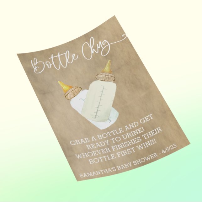 Papier Bébé Bouteille Boire De Jeu Douche Chug   (Créateur téléchargé)