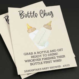 Papier Bébé Bouteille Boire Hors Jeu Douche Chug