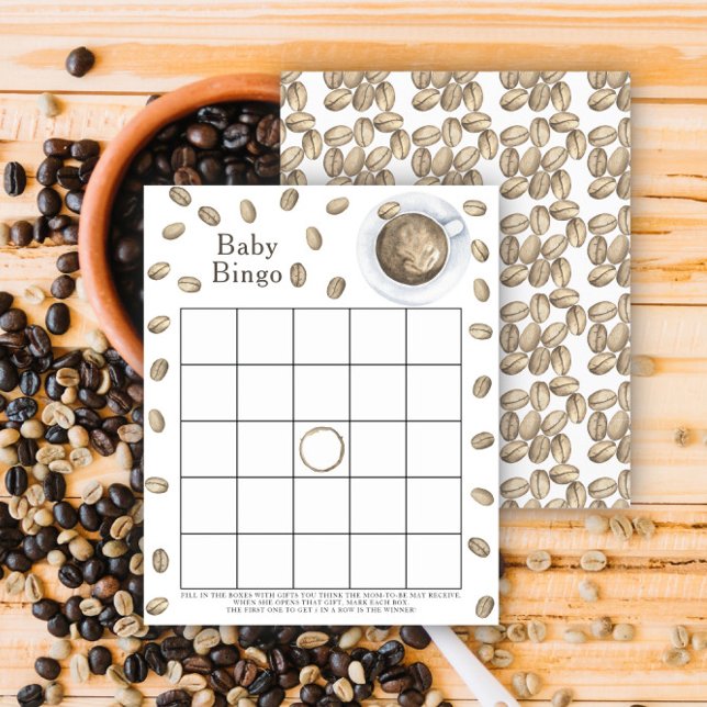 Papier Bébé brasse café Baby shower jeu de bingo (Créateur téléchargé)
