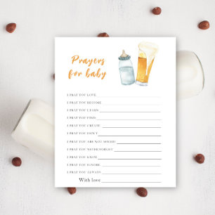 Papier Bébé brasse de la bière Prières pour bébé
