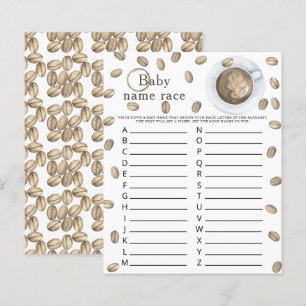 Papier Bébé brasse du café - Baby nom race jeu