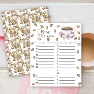 Papier Bébé brasse du café - Baby nom race jeu
