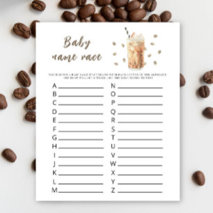 Papier Bébé brasse du café - Baby nom race jeu