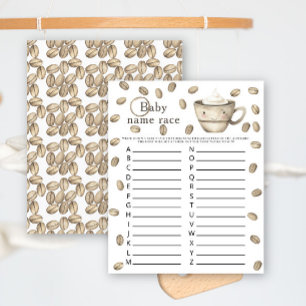 Papier Bébé brasse du café - Baby nom race jeu
