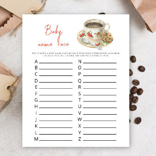 Papier Bébé brasse du café - Baby nom race jeu