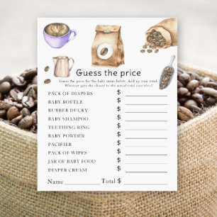 Papier Bébé brasse du café - Prix Guess Game