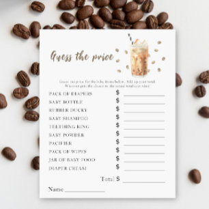 Papier Bébé brasse du café - Prix Guess Game