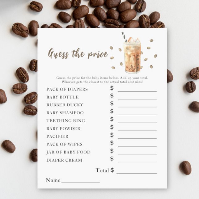 Papier Bébé brasse du café - Prix Guess Game (Créateur téléchargé)