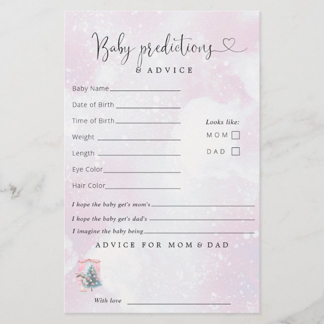 Papier Bébé C'est froid dehors Baby shower d'hiver fille (Devant)