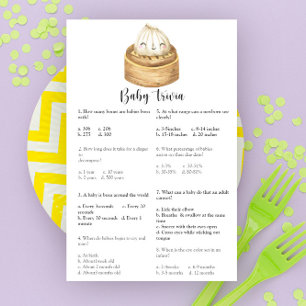 Papier Bébé dumpling shower Bébé Quiz