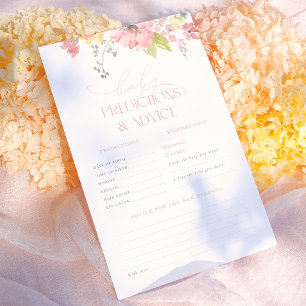 Papier Bébé en Fleur Jeu de Prédiction et de Conseils pou