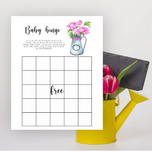 Papier Bébé en fleurs ! Baby shower jeu de bingo