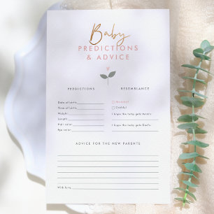 Papier Bébé en fleurs   Prédictions et conseils pour bébé